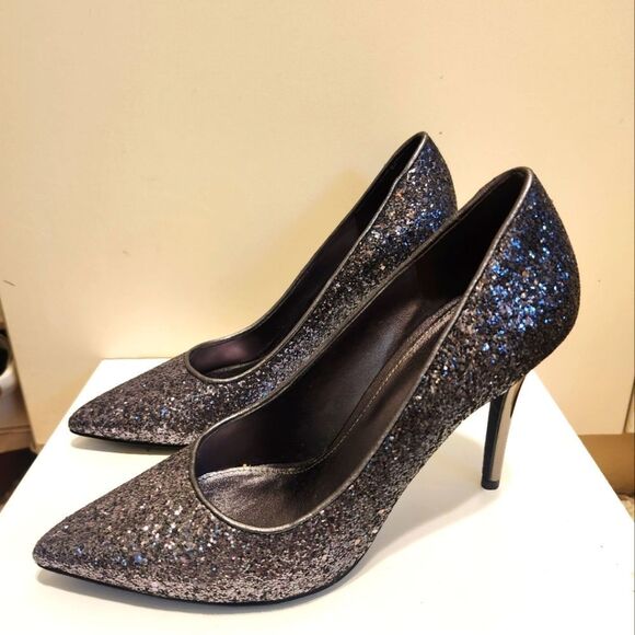 Michael Michael Kors "Claire" Gunmetal Glitter Encrusted Pumps Sz.7 Ret $130 - Picture 5 of 8